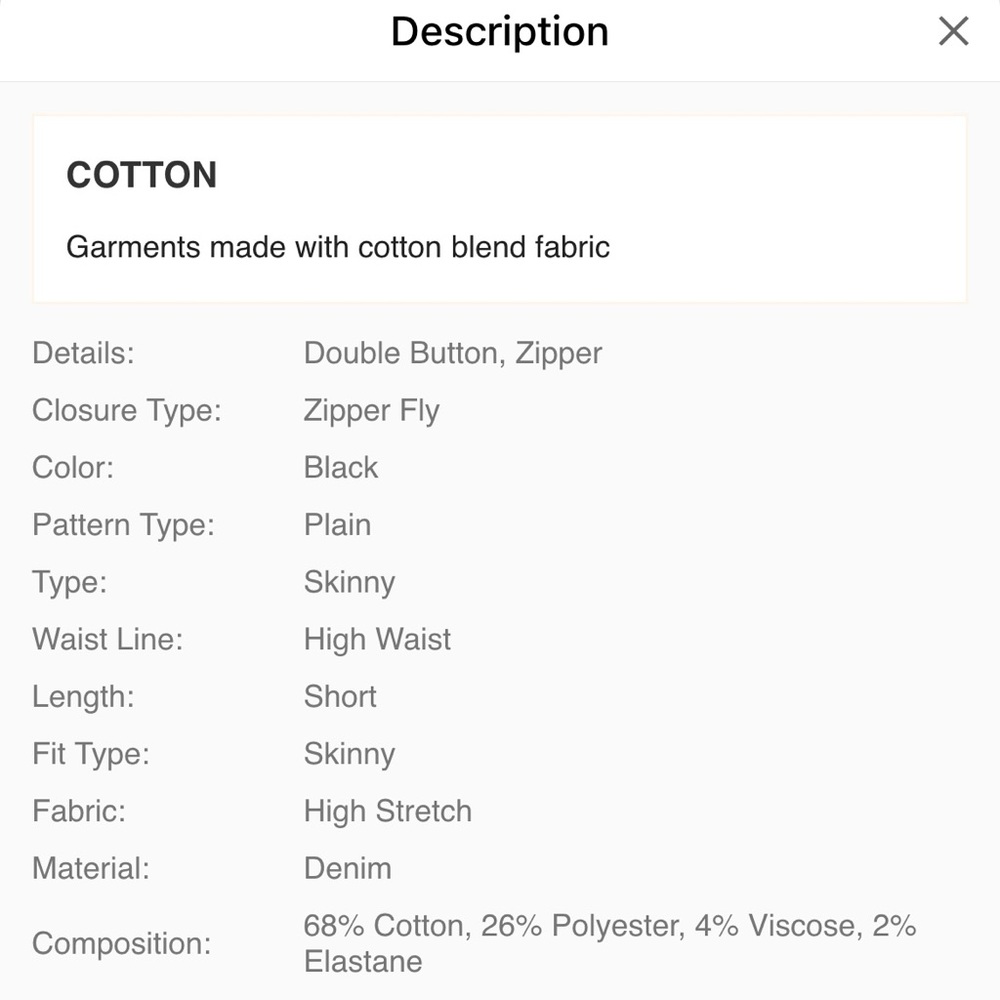 👍 Black Denim Buttoned Women's Shorts 👍 - Picture 5 of 8